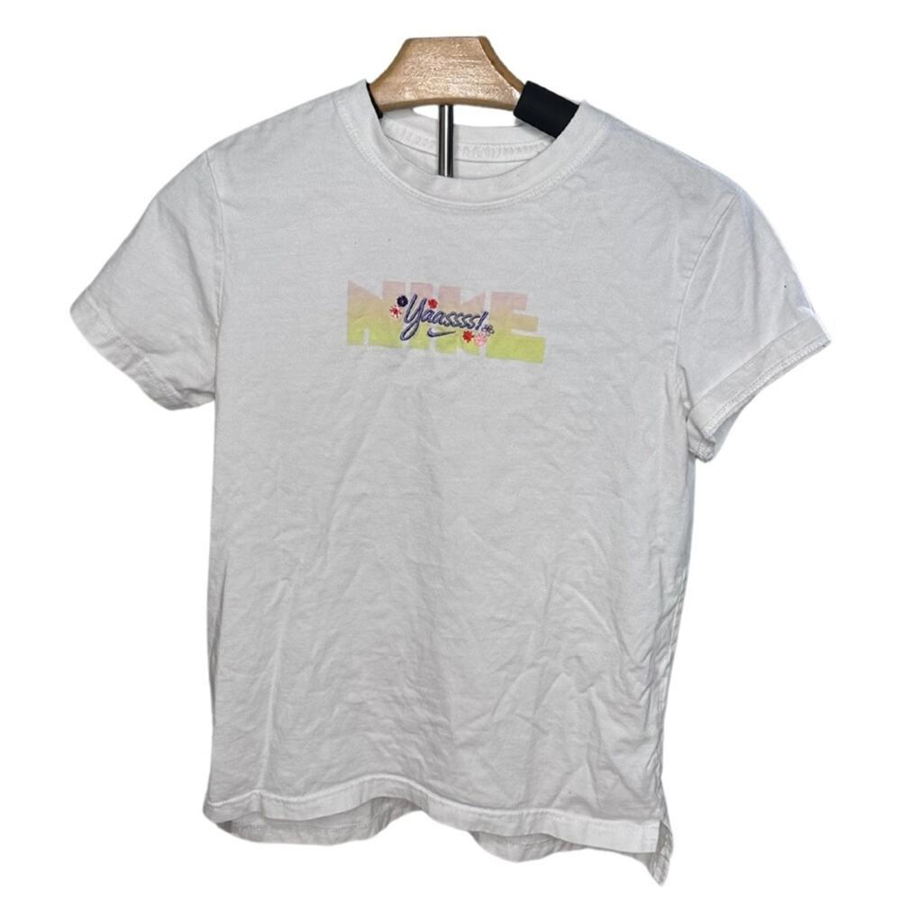 Nike The Nike Tee Pastel Ombre With Embroidered Yaassss! Graphic TShirt N46
